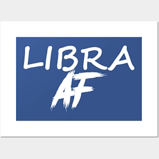 LIBRA AF WHITE Posters and Art